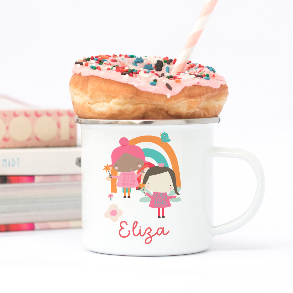 Bestie fairy & unicorn enamel mug